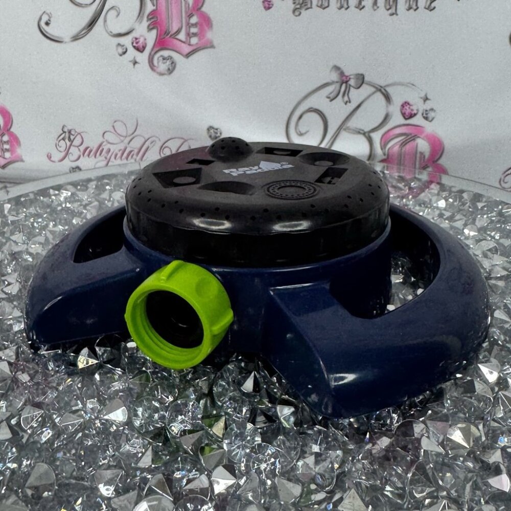 Ray padula sprinkler grass Blue and Black Garden Sprinkler with Green Nozzle